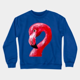 Beautiful Flamingo Head Design Crewneck Sweatshirt